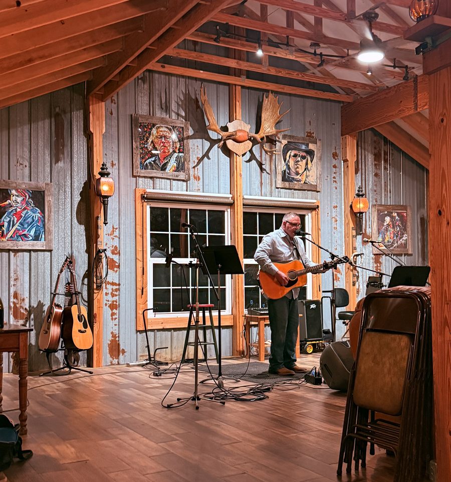 Performing at a barn venue